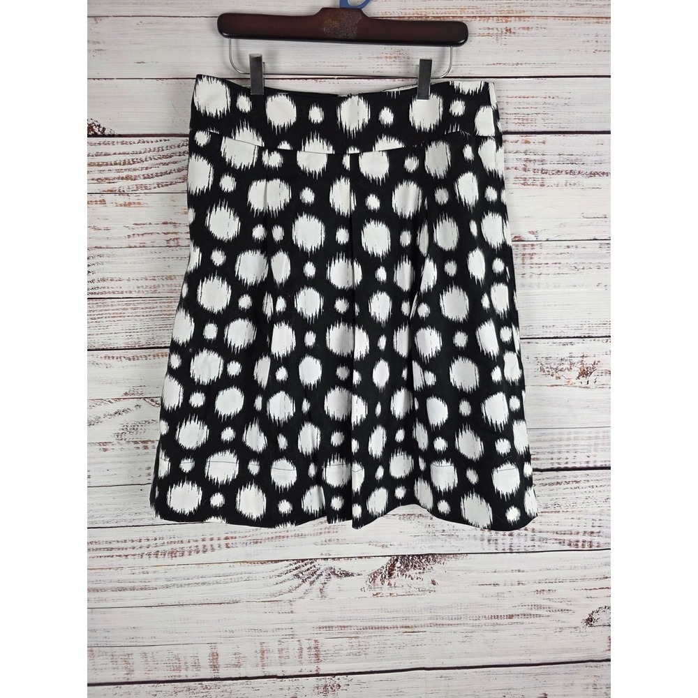 East 5th‎ Skirt 14 Womens Plus Size Black White Polka Dot Pockets Back Zip